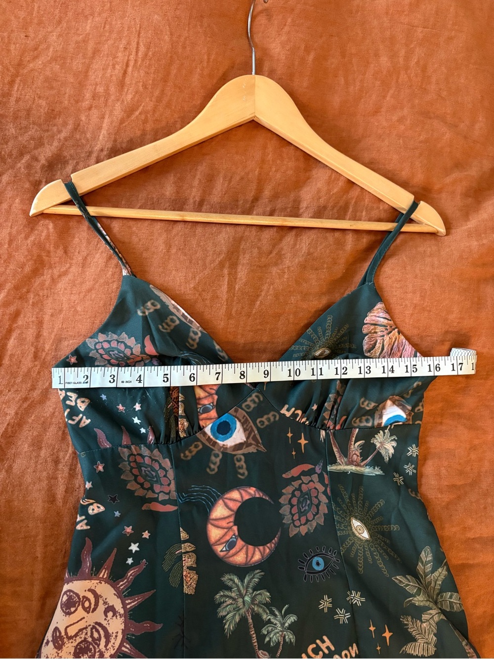 ROMWE Green Hippie summer Vacation Midi Dress - Picture 4 of 13